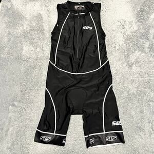 SL3S Cycling Bib Shorts Mens XL Triathlon Race Suit Nylon Spandex Padded
